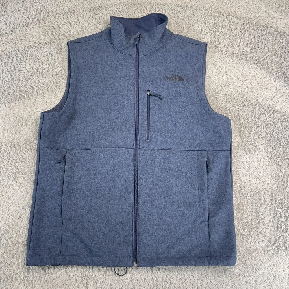 The North Face Apex Bionic Vest Mens L Blue Heather Softshell WindWall NF0A4R2C